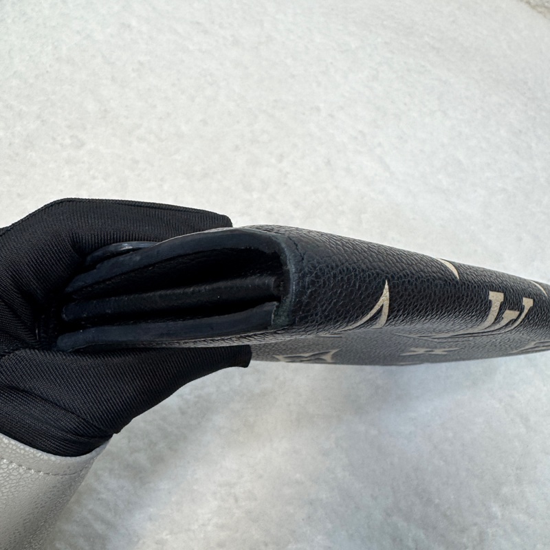 路易威登信封長夾LV黑拚米Sarah長夾牛皮16卡 M80496-8