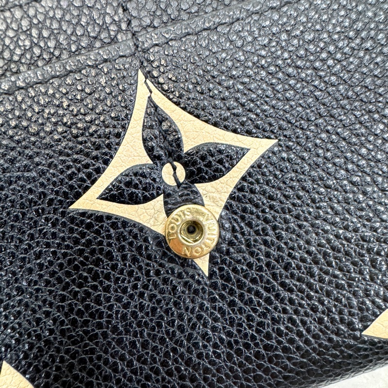 路易威登信封長夾LV黑拚米Sarah長夾牛皮16卡 M80496-13