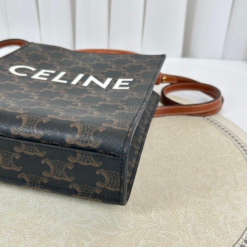 專櫃價4.7折！CELINE賽琳  Cabas 經典滿印老花 人造革 托特包Tote包購物袋琴譜包單肩斜挎包手提包-9