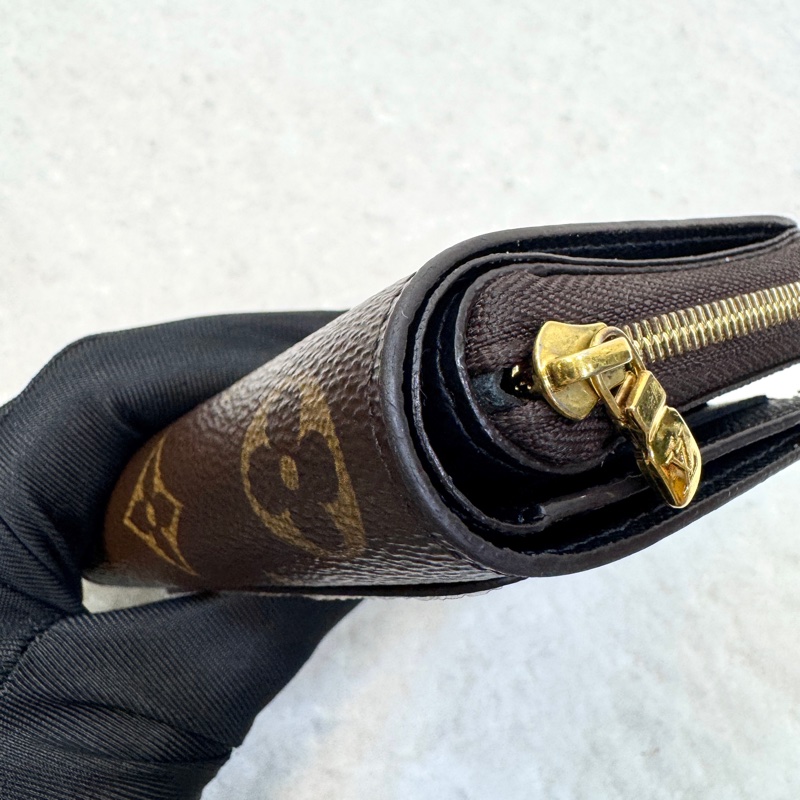 路易威登多用短夾LV 雙面Louㄇ拉零錢短夾M81461芯片-12