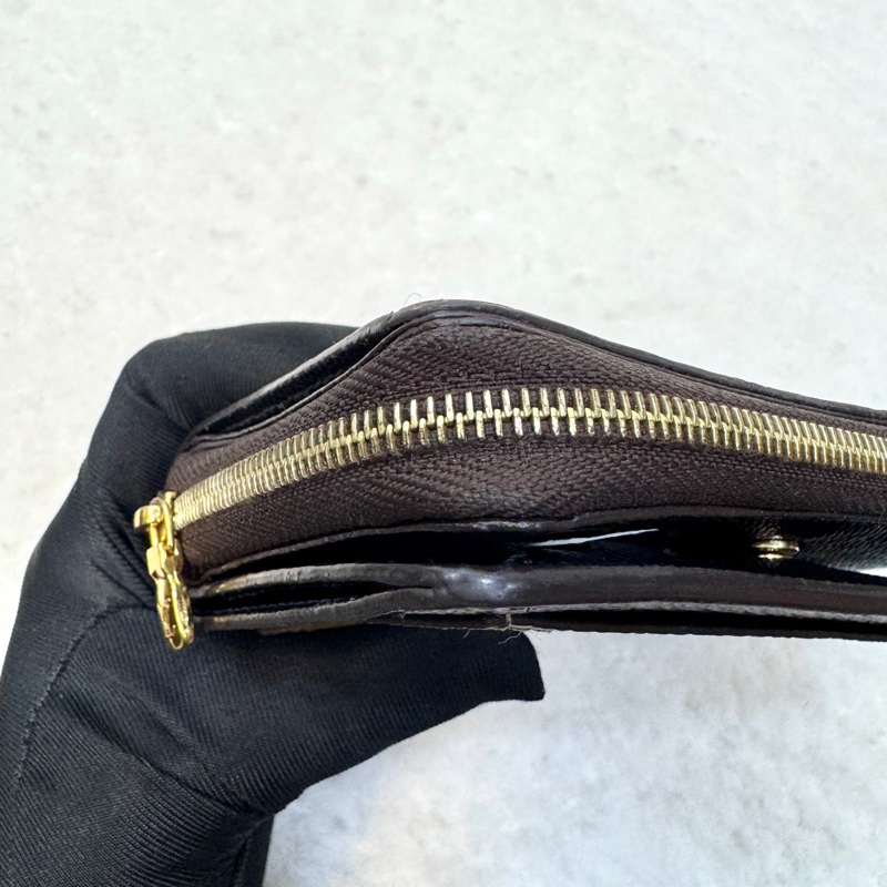 路易威登多用短夾LV 雙面Louㄇ拉零錢短夾M81461芯片-13