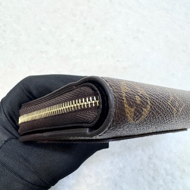 路易威登多用短夾LV 雙面Louㄇ拉零錢短夾M81461芯片-15