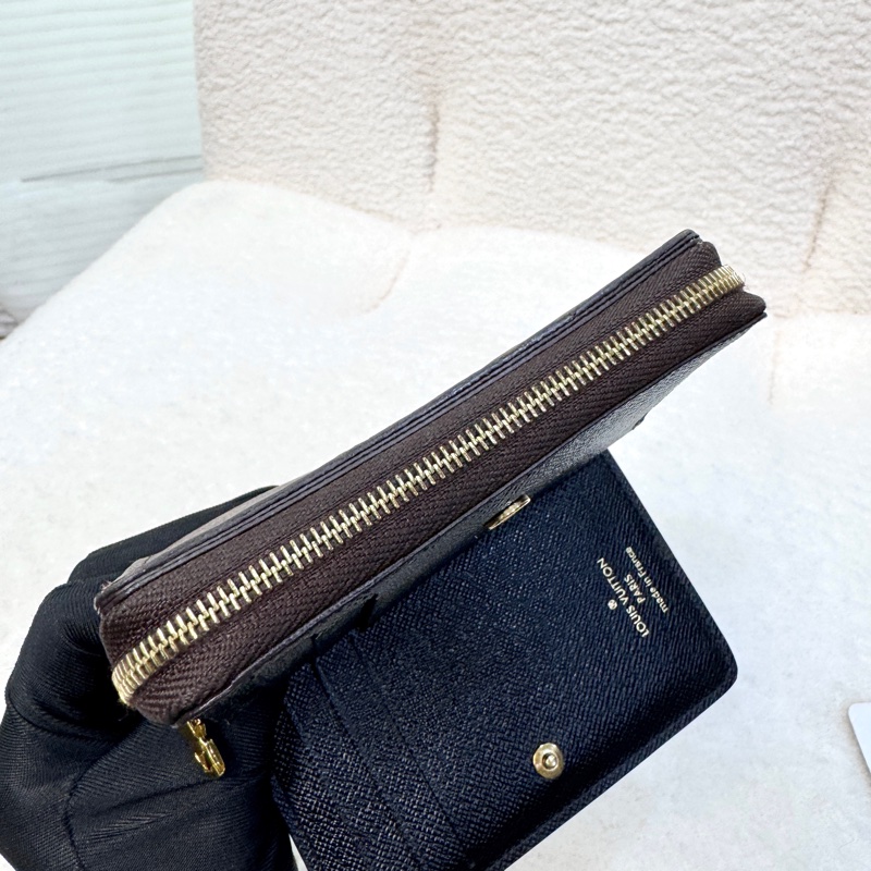 路易威登多用短夾LV 雙面Louㄇ拉零錢短夾M81461芯片-17