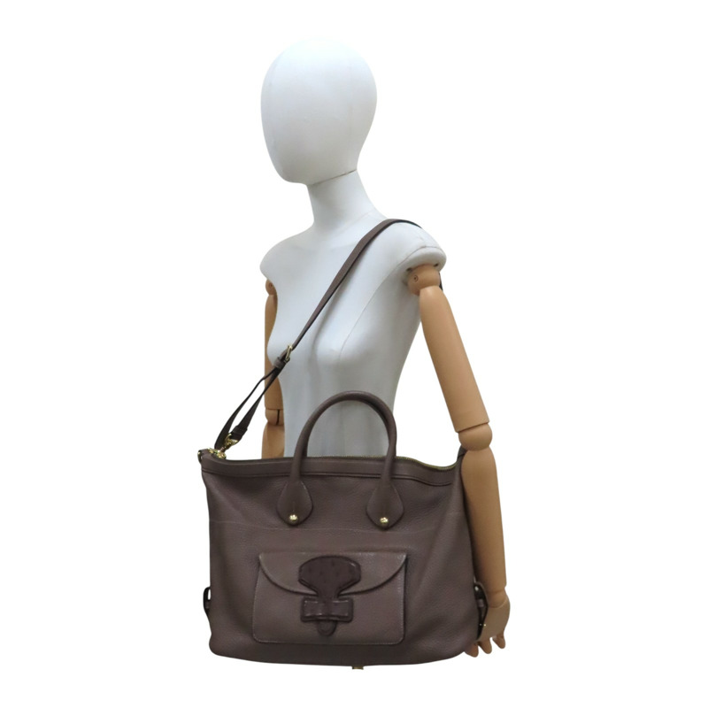 棕色 牛皮 May35 兩用包【LOEWE 羅威】-13