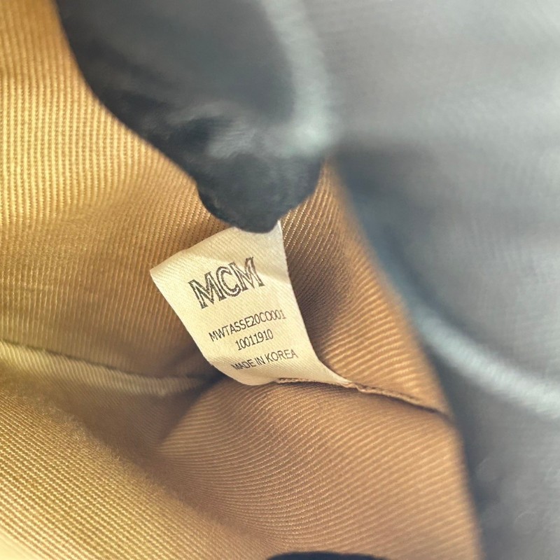 專櫃價2.5折！MCM Essential Visetos 老花滿印 半月包斜挎單肩 皮革 手提包 棕色干邑色-22