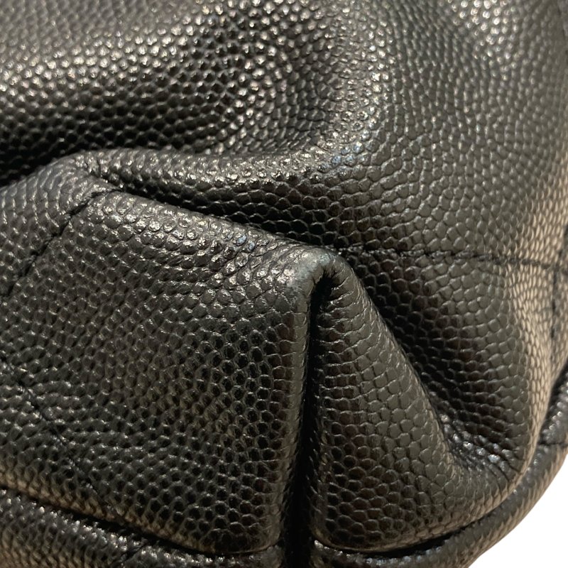 CHANEL 香奈兒 22MINI BAG 流浪包 荔枝牛皮 黑色 金釦-10