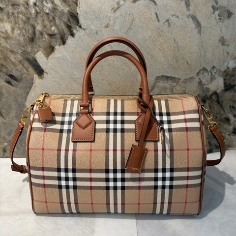 Burberry 格紋帆布兩用波士頓