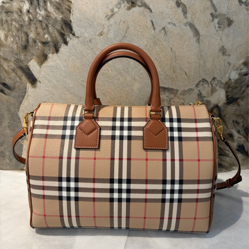 Burberry 格紋帆布兩用波士頓-1