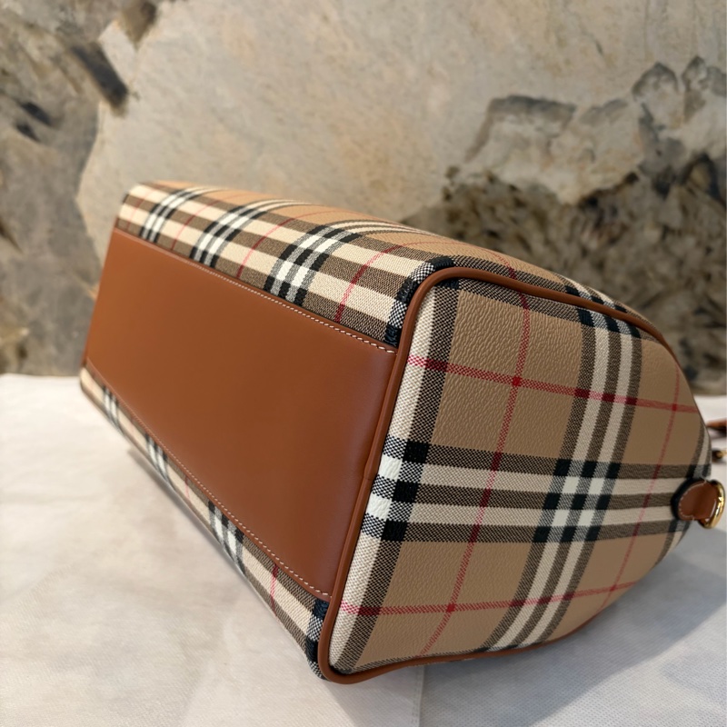 Burberry 格紋帆布兩用波士頓-5