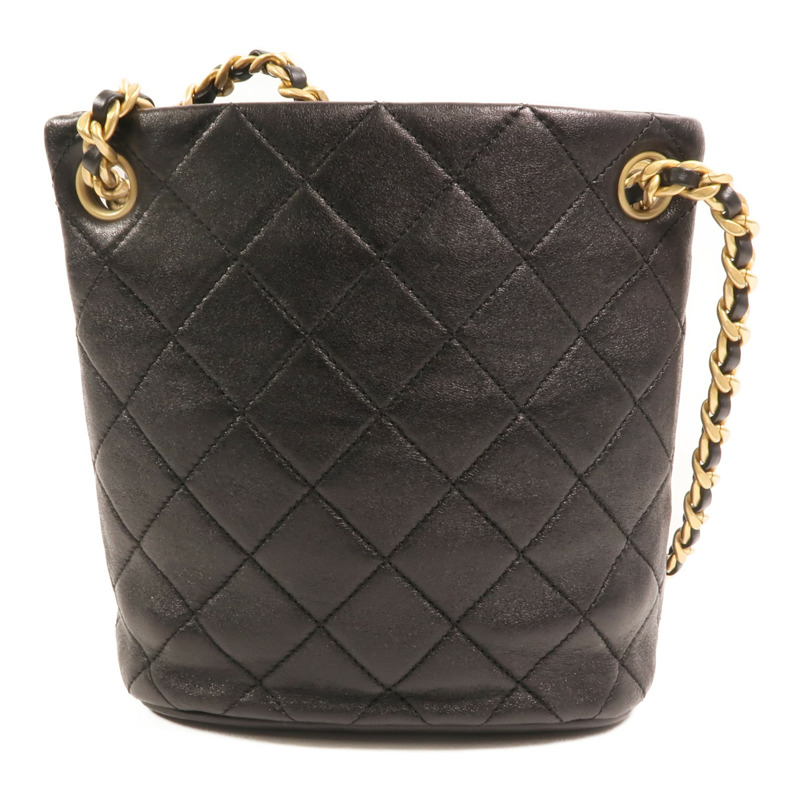 CHANEL 牛皮皮革Chain Shoulder金扣肩背袋-1