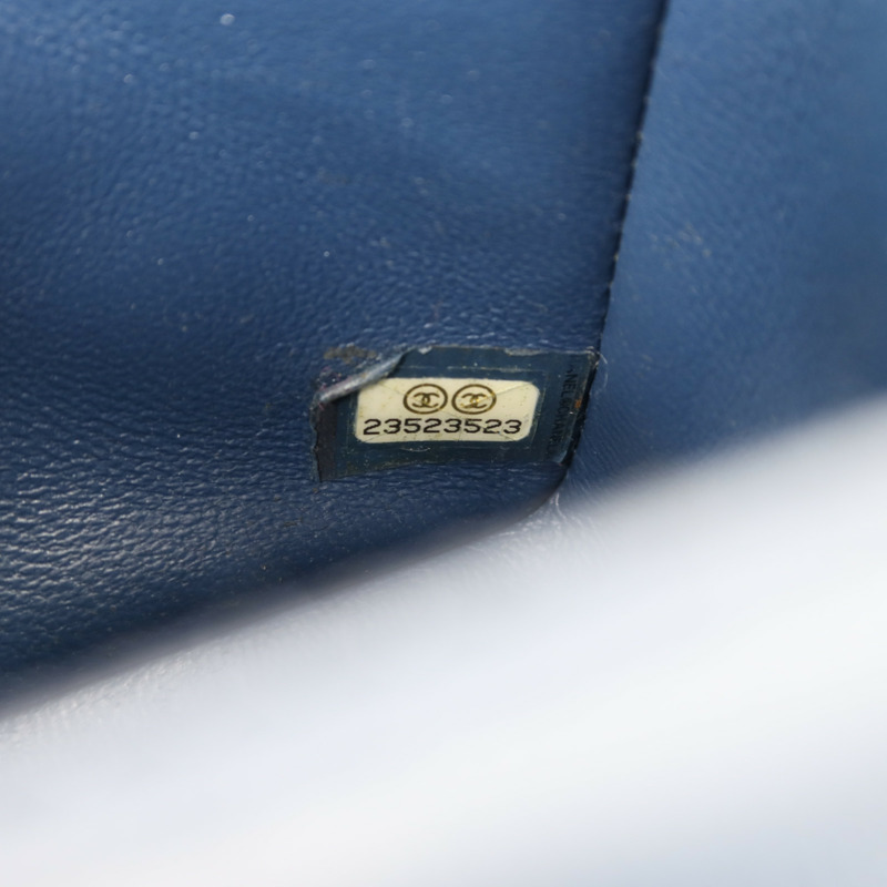 CHANEL 羊皮皮革Mini Classic 20金扣鏈帶肩背袋-6