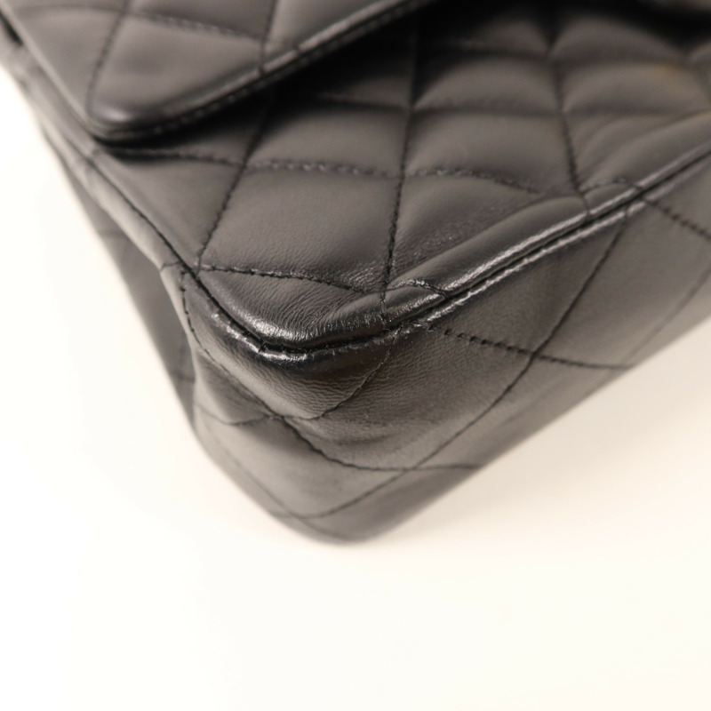 CHANEL 羊皮皮革Classic 25金扣鏈帶肩背袋-13