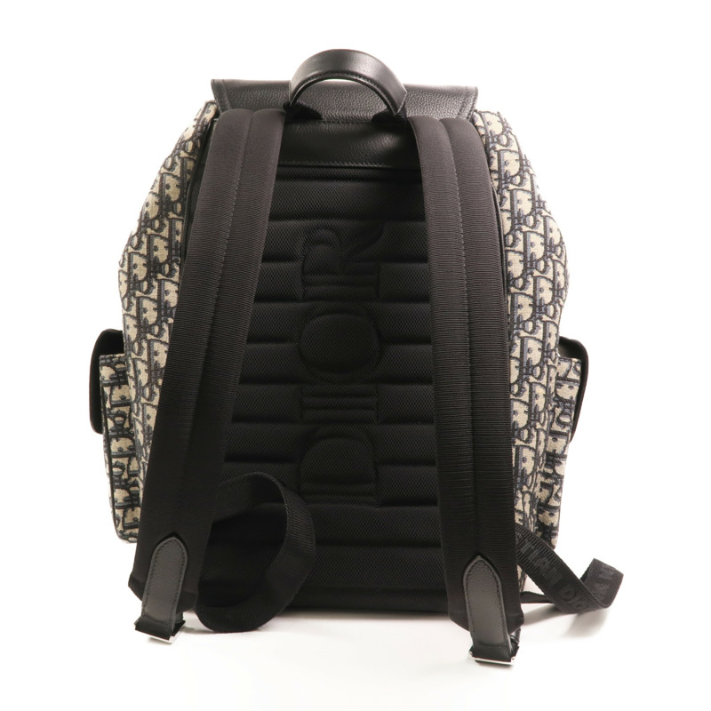 Dior 帆布Saddle Backpack銀扣背包-1
