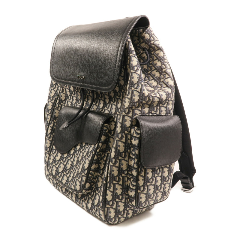 Dior 帆布Saddle Backpack銀扣背包-2