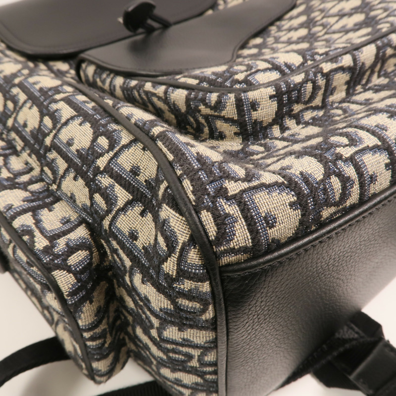 Dior 帆布Saddle Backpack銀扣背包-11