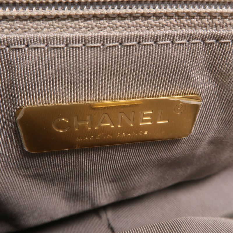 CHANEL 牛皮皮革Chanel 19 Small金扣鏈帶手挽肩背兩用袋-5