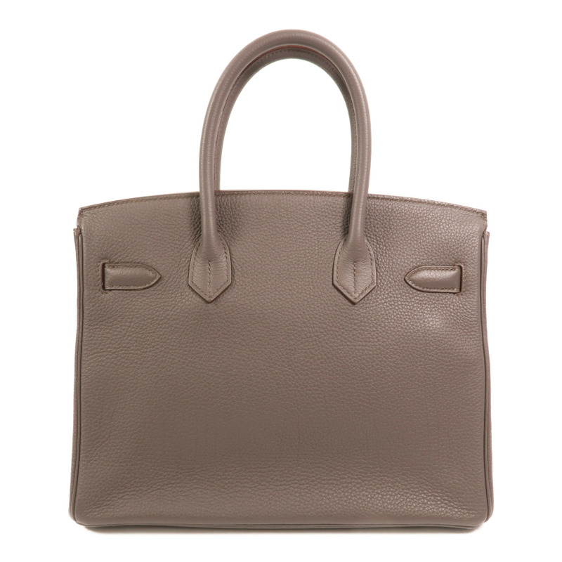 HERMES Togo皮革Birkin 30銀扣手挽袋Etain-1
