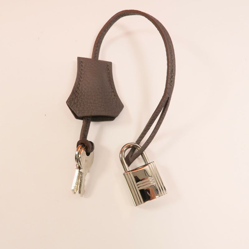 HERMES Togo皮革Birkin 30銀扣手挽袋Etain-8