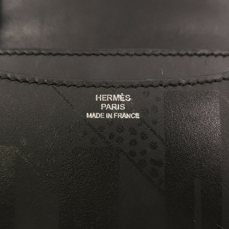 HERMES Sombrero皮革Constance On A Summer Night銀扣肩背袋Noir-5