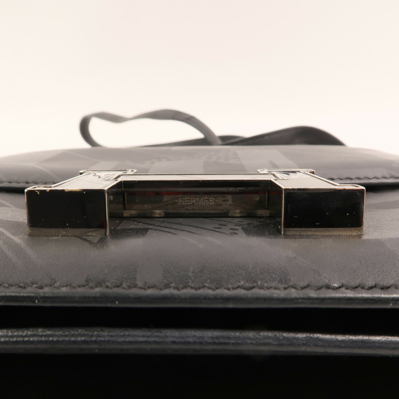 HERMES Sombrero皮革Constance On A Summer Night銀扣肩背袋Noir-8