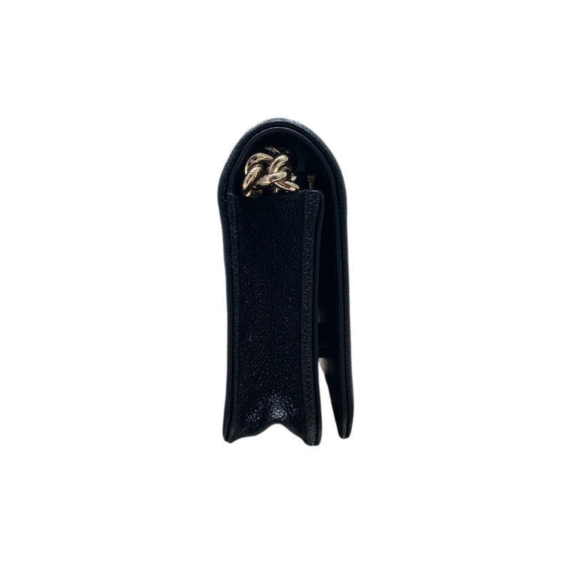 CHANEL 香奈兒 WOC BOY MINI 銀鍊側背包 魚子醬皮革 黑色 銀釦-4