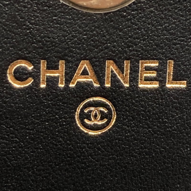 CHANEL 香奈兒 WOC BOY MINI 銀鍊側背包 魚子醬皮革 黑色 銀釦-13