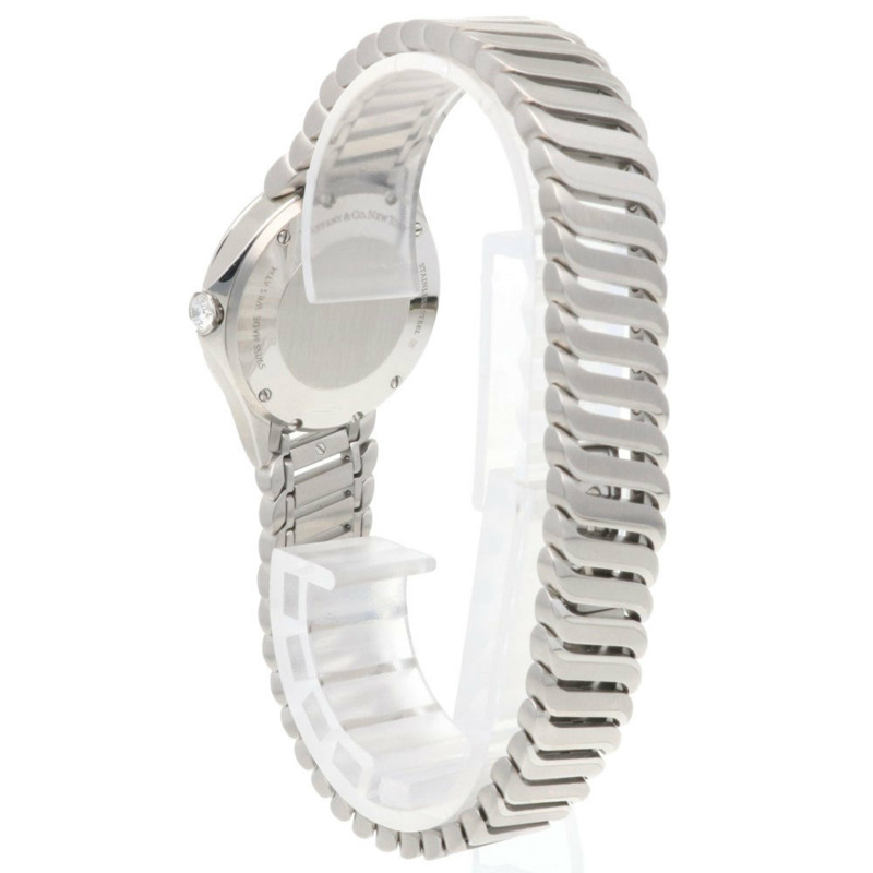 二手蒂芬妮 Metro 手錶，不鏽鋼石英機芯，女士款，TIFFANY & Co.，8 顆鑽石錶殼。-4