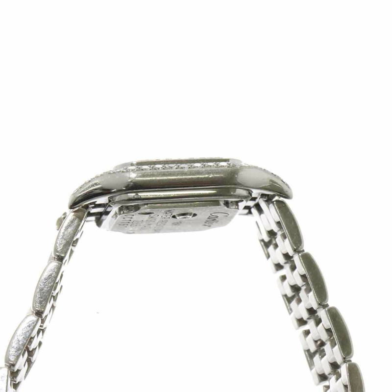 卡地亞迷你獵豹系列 WF3244F3 女士腕錶，鑲鑽錶圈，18K 玫瑰金/白金錶殼，實心金石英機芯-4