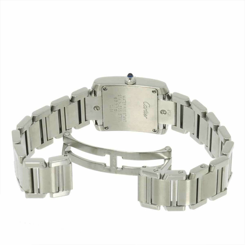 卡地亞 Tank Française SM W51008Q3 女士象牙石英腕錶-3