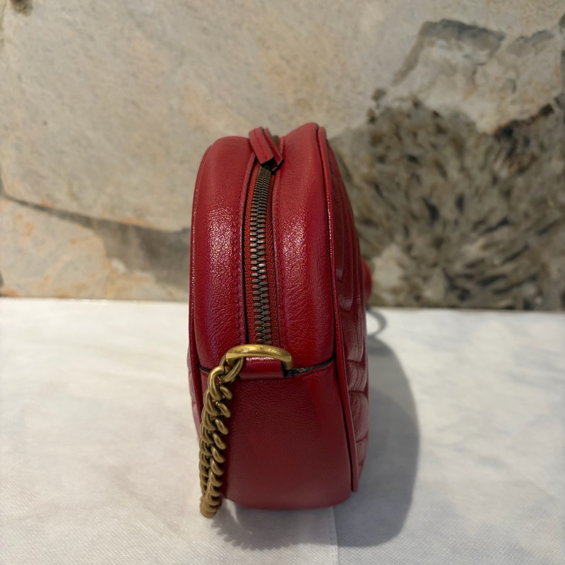 GUCCI MARMONT紅圓餅包-4