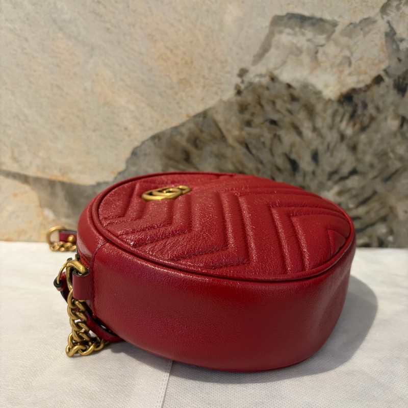 GUCCI MARMONT紅圓餅包-7