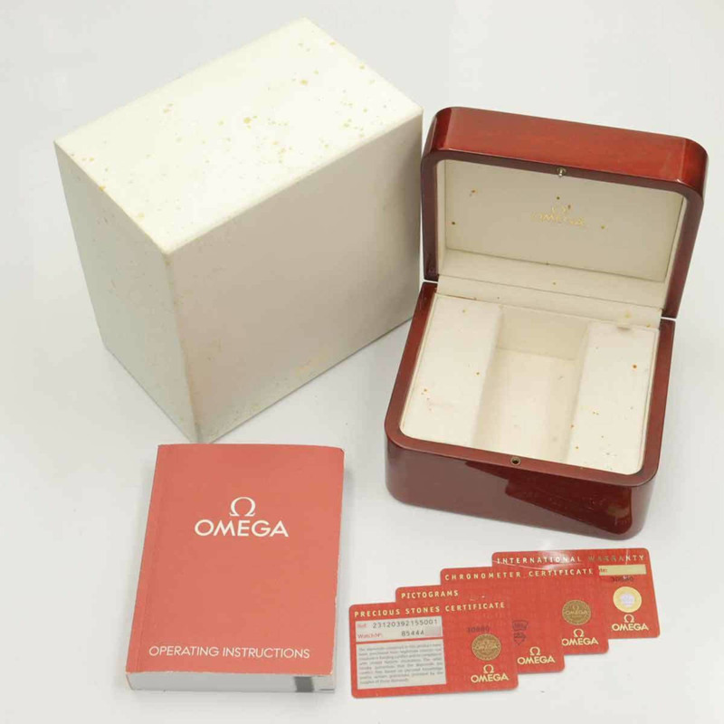 歐米茄海馬系列Aqua Terra雙色男錶231 20 39 21 55 001，鑲嵌11顆鑽石，日期顯示，白色錶殼，18K玫瑰金自動上鍊機芯-0