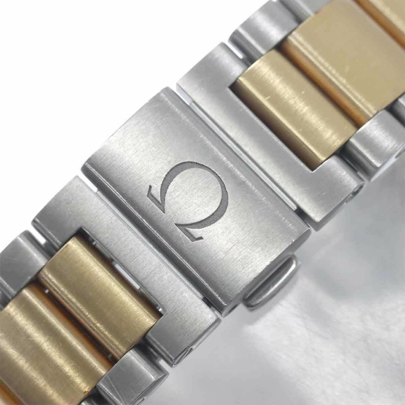 歐米茄海馬系列Aqua Terra雙色男錶231 20 39 21 55 001，鑲嵌11顆鑽石，日期顯示，白色錶殼，18K玫瑰金自動上鍊機芯-5