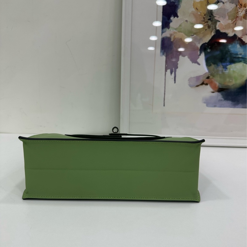 Hermes愛馬仕kellydanse 酪梨綠銀扣 B刻 有購證-5