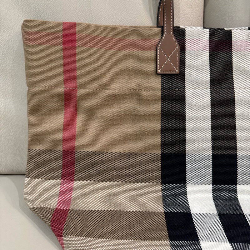 Burberry 巴寶莉 經典格紋 tote bag/托特包/98新美品-3