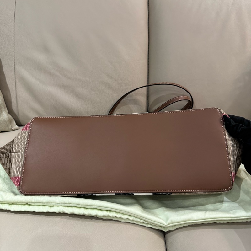 Burberry 巴寶莉 經典格紋 tote bag/托特包/98新美品-5