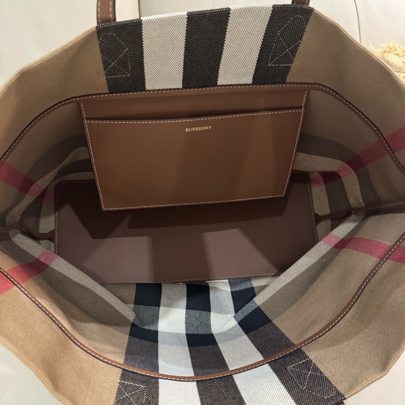 Burberry 巴寶莉 經典格紋 tote bag/托特包/98新美品-7