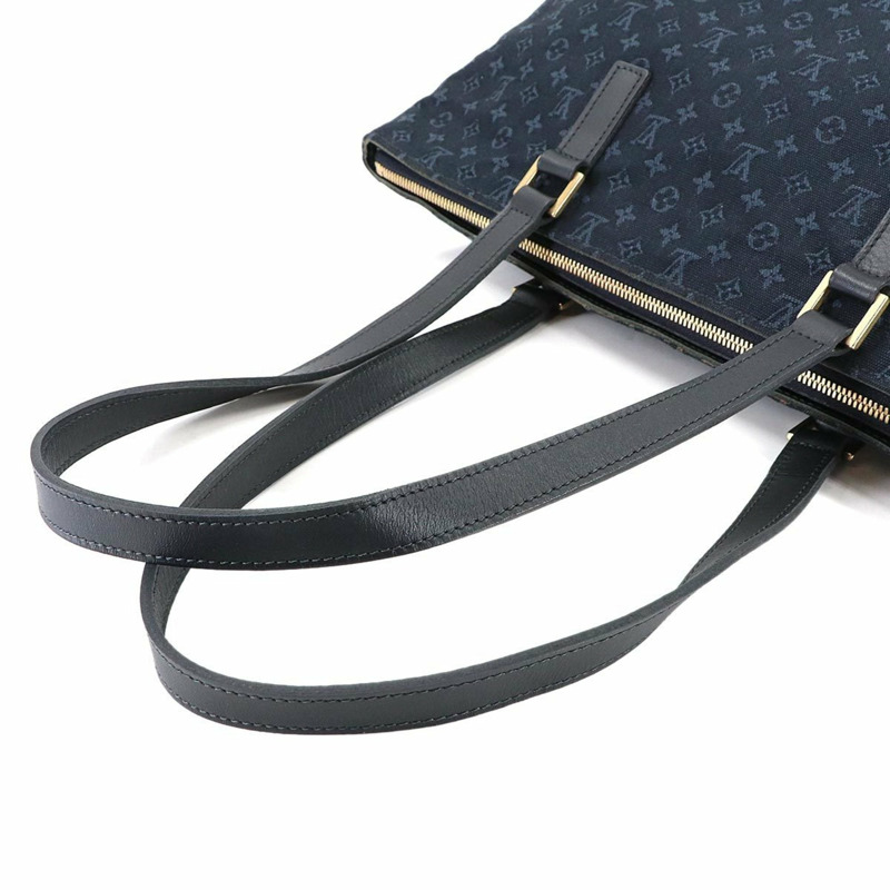 路易威登 Monogram Mini Cabas Mezzo Personal SPO 手提包，TST 藍色，金色五金配件-4