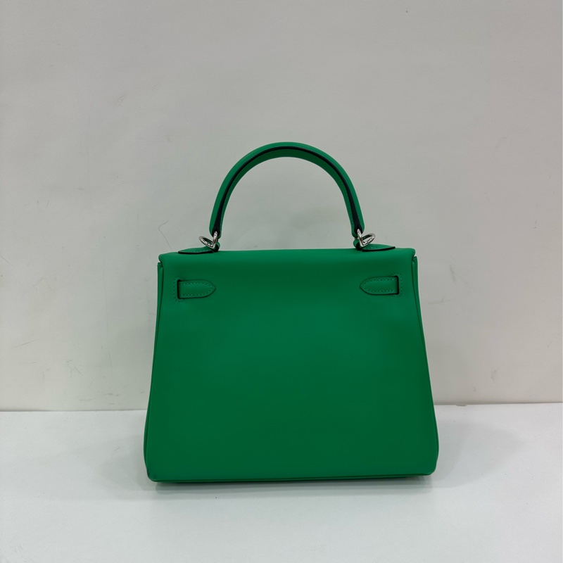 Hermes 愛馬仕 kelly25 薄荷綠銀扣 swift皮 B刻 有購證-2