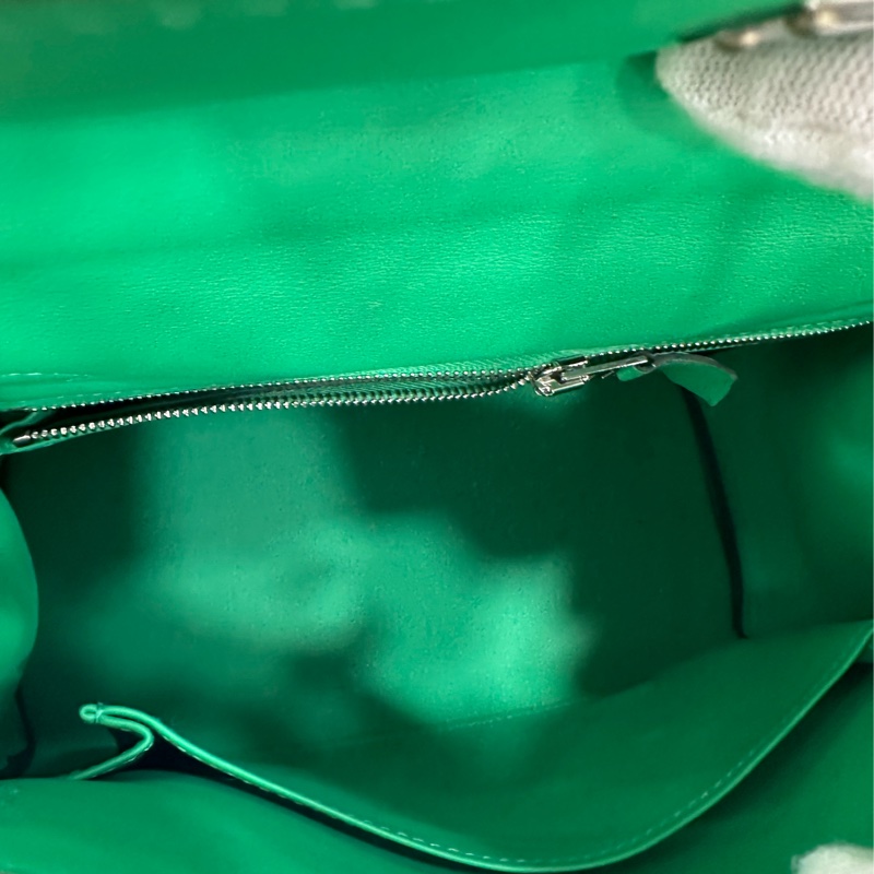 Hermes 愛馬仕 kelly25 薄荷綠銀扣 swift皮 B刻 有購證-8