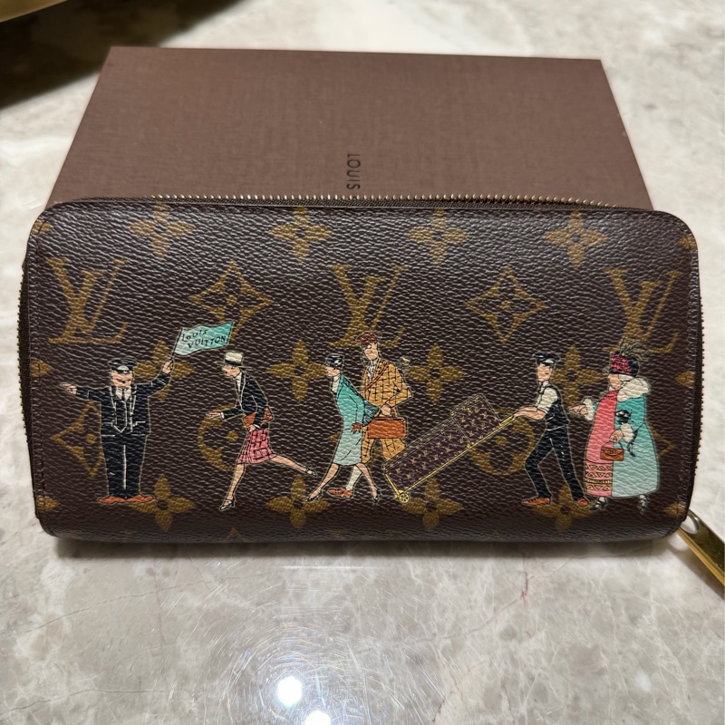 LV路易威登Louis Vuitton  限量版精典行李員貴婦塗鴉長夾 尺寸21 x 11 cm  有防塵袋 有防塵盒 購入於微風廣場LV旗艦店-0