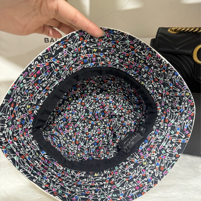 Chanel 刺繡logo 漁夫帽-6