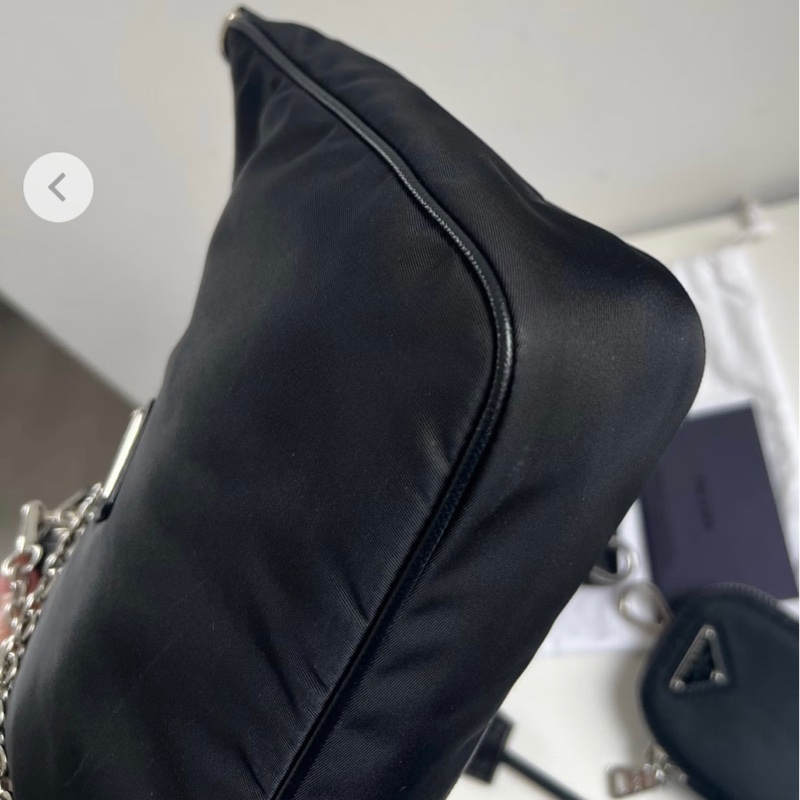 PRADA Re-edition 2005黑銀Hobo三合一-7