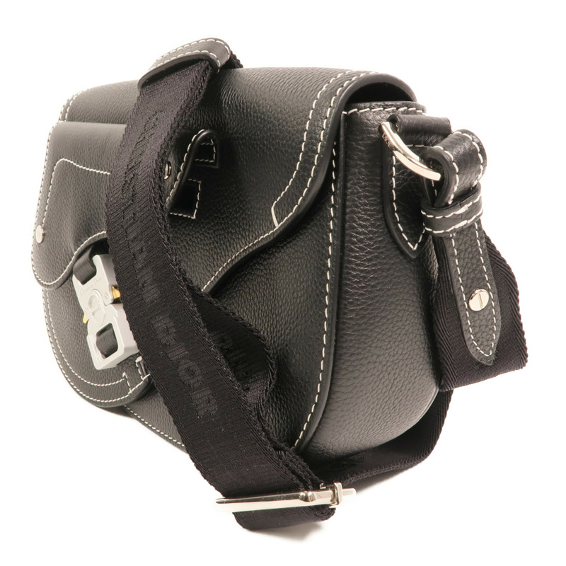 Dior 牛皮皮革Saddle Grained銀扣肩背袋-2