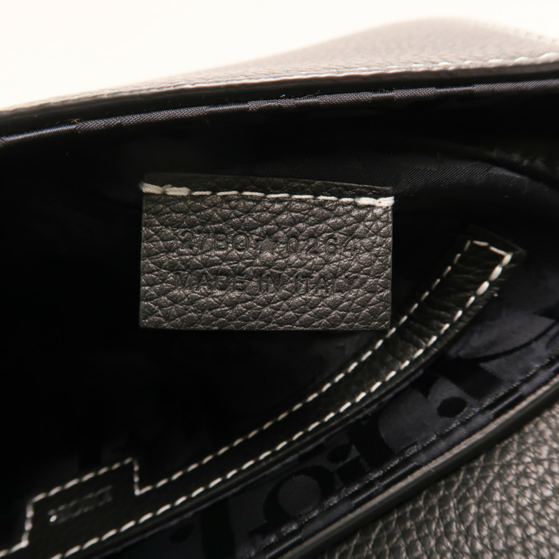 Dior 牛皮皮革Saddle Grained銀扣肩背袋-6