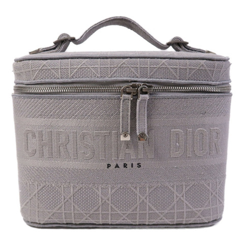 Dior 帆布Travel Vanity Case銀扣手挽袋