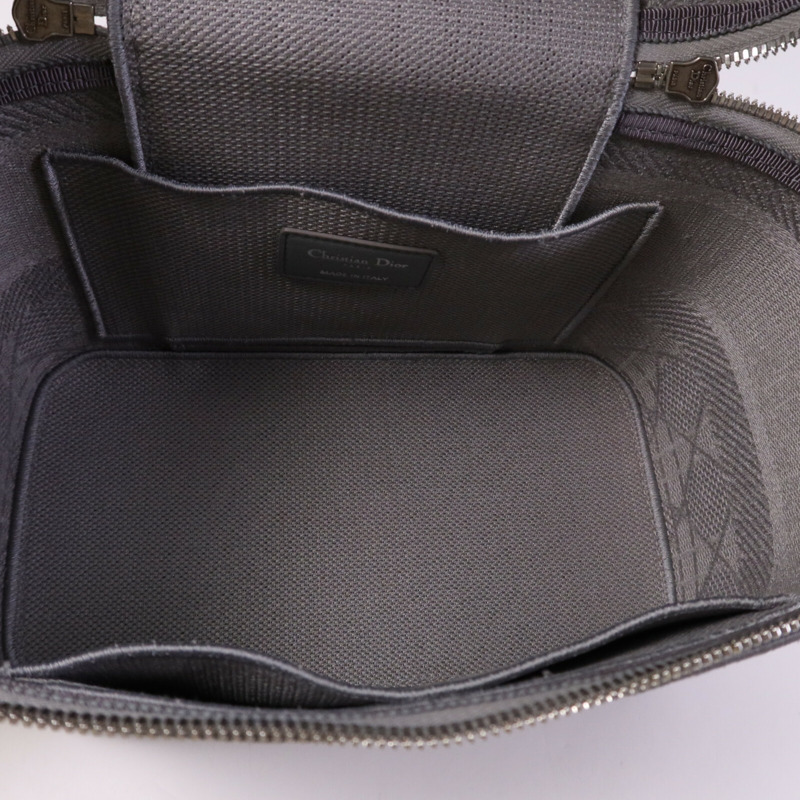 Dior 帆布Travel Vanity Case銀扣手挽袋-4