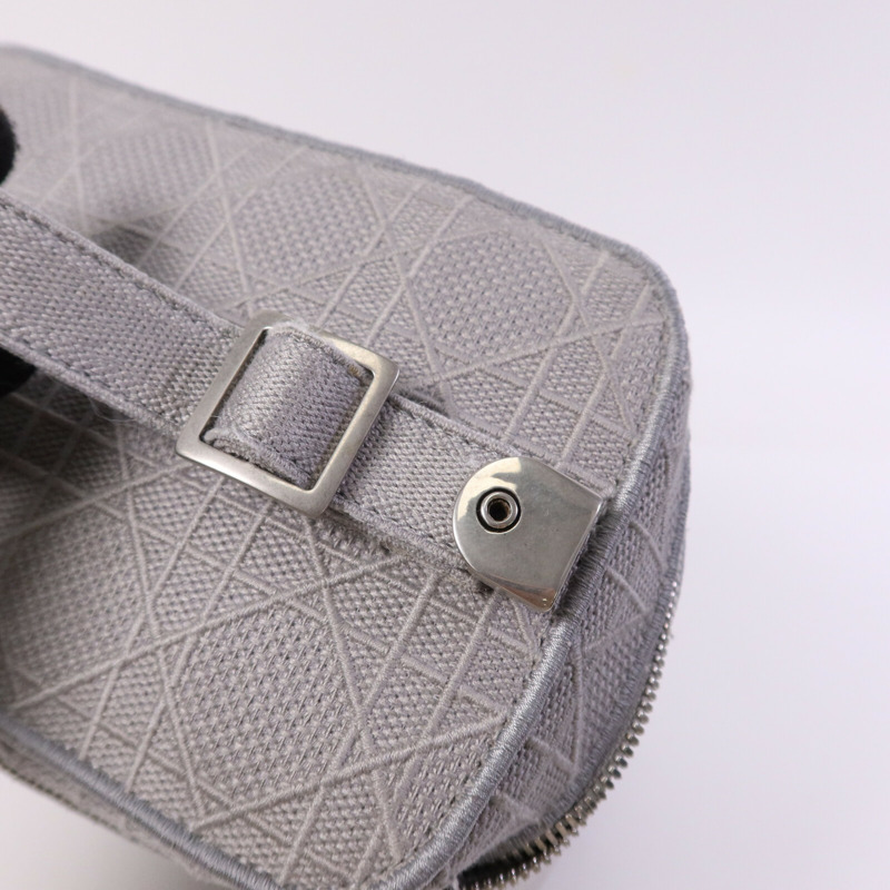 Dior 帆布Travel Vanity Case銀扣手挽袋-14