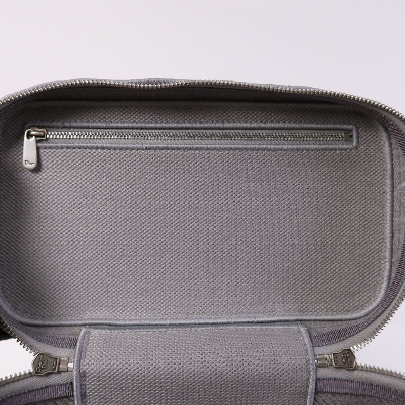 Dior 帆布Travel Vanity Case銀扣手挽袋-15
