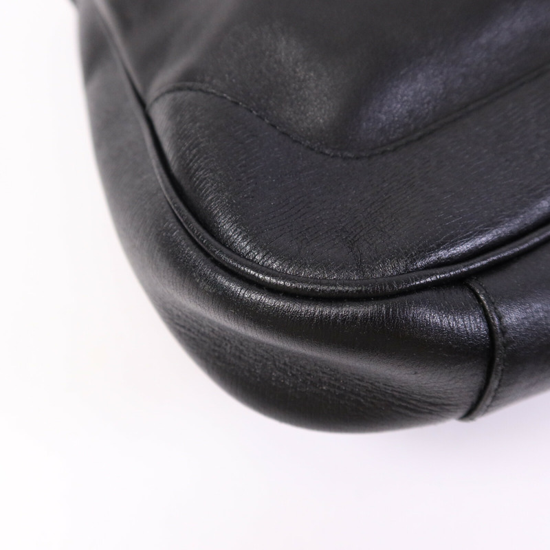 GUCCI 牛皮皮革Vintage Bamboo Bag銀扣肩背袋-12